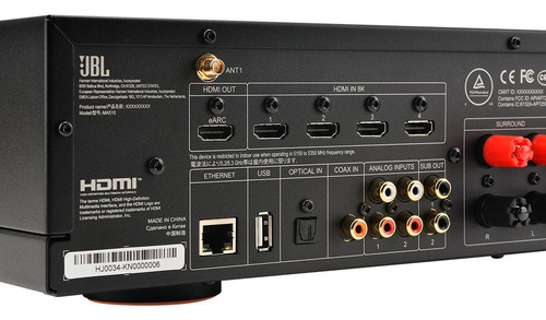 Jbl Ma510 Receiver 5.2 Canais 100w Bt Wifi Airplay Bivolt 8k Preto