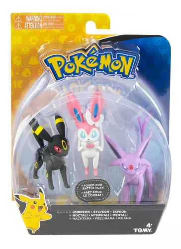 Conjunto de Figuras - Pokémon - Eevee - Flareon - Joelton