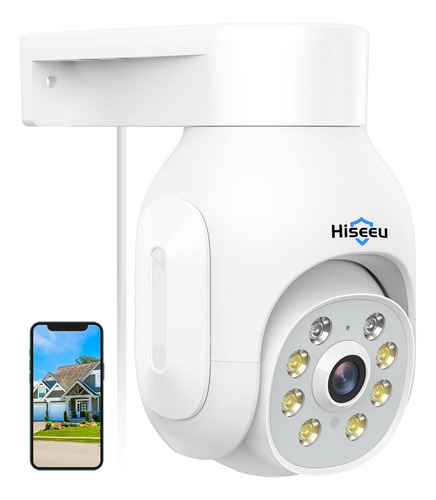 Hiseeu - Cámara De Seguridad Inalámbrica Para Exteriores,. Color Zoom digital WHD902A