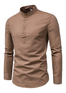 Camisa Color Cafe Hombre | MercadoLibre 📦