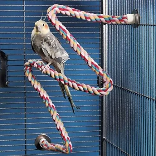 Percha Flexible Multi-color Para Aves Pequeñas Jw Pet