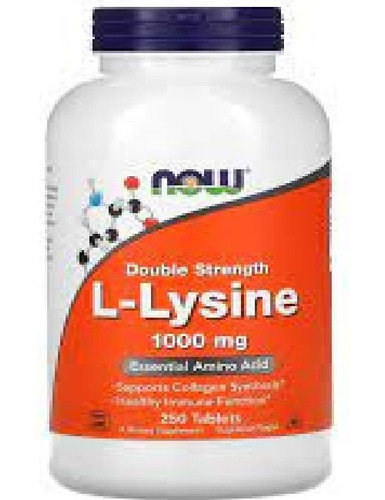 Now Foods | L-lysine | Double Strength | 1000mg | 250 Tablet