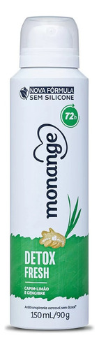 Kit C/5 Desodorante Monange Detox Fresh Com 150ml