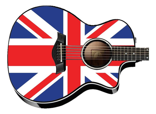 Bandeira Reino Unido Uk Skin Adesivo Guitarra Baixo Violão