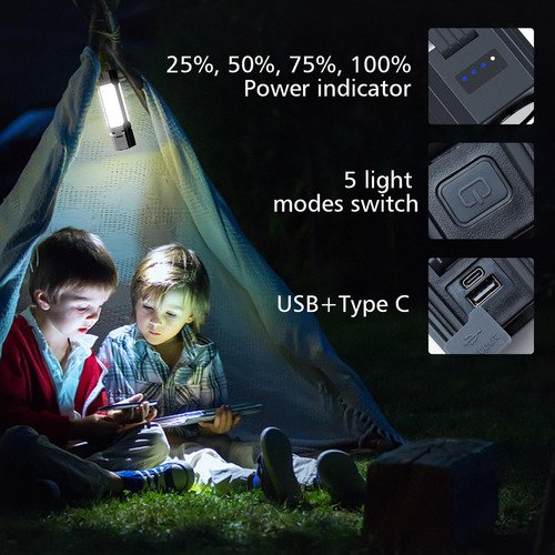 Portatil Recargable Emergencia Usb Lámpara Foco Led 1pzs