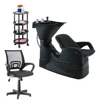Comprar Combo De Peluqueria , Sillon+ Carro+lavacabezas Envio Gratis