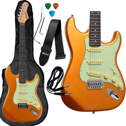 Guitarra Elétrica Stratocaster Tagima Tg500 + Acessórios