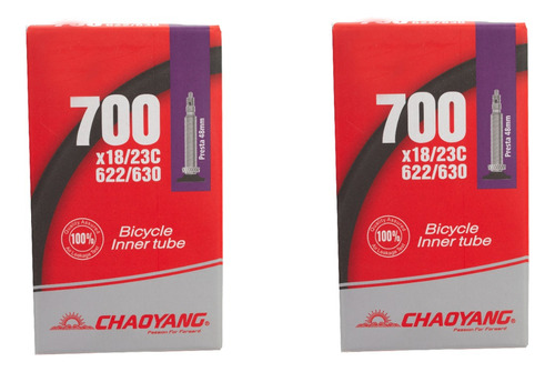 Kit De Camaras Chaoyang Bicicleta Ruta 700 X 18/23 Presta X2