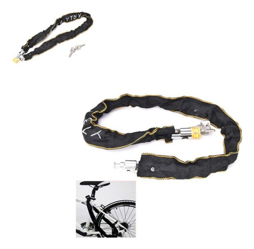 Candado Cable Con Llave Seguridad Bicicleta Moto Antirrobo
