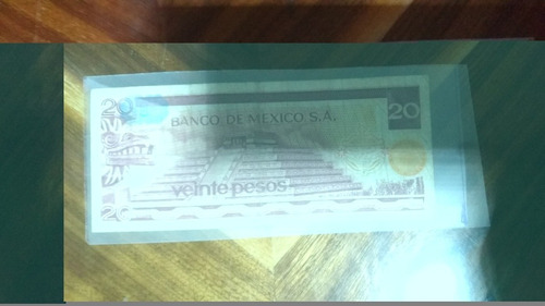 Billete De Colección De Morelos De Veinte Pesos Serie Dn1977