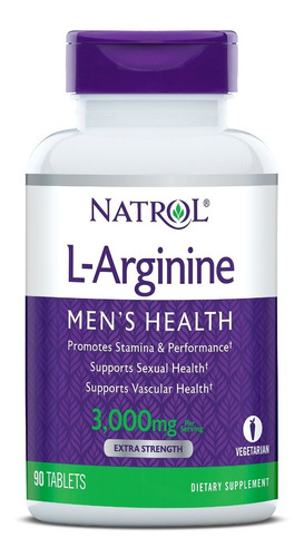 L-arginina 3000mg 90 Tabletas Natrol Importado U S A 