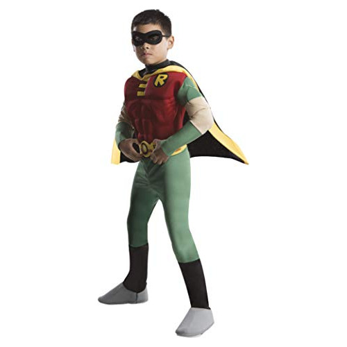 Dc Comics Teen Titans Deluxe Muscle Chest Robin Disfraz, Peq