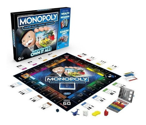 Imagen 3 de 8 de Monopoly Banco Electronico Posnet B6677 Hasbro Educando