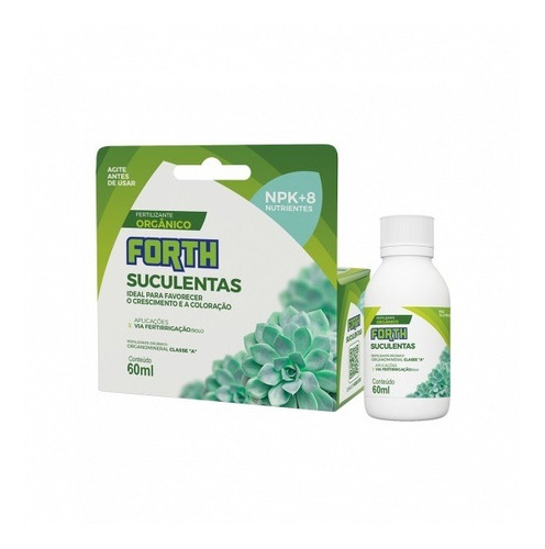 Fertilizante Orgânico Forth Suculentas 60 Ml Forth 12 Litros