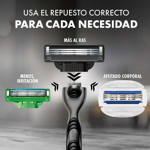 Máquina De Afeitar Gillette Mach3 Carbono Con Carbón Activad