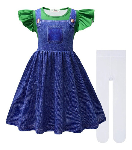 Vestido Bros Para Niñas Con Diseño De Princesa Vaquera, Colo