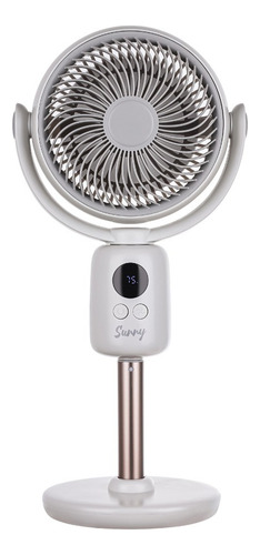 Ventilador Pedestal Portátil Silencioso Altura Ajustable Cantidad De Aspas 3 Estructura Gris Diámetro 20 Cm Material De Las Aspas Plástico