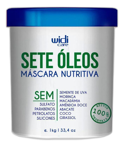 Máscara Nutritiva Sete Óleos Widi Care 1kg