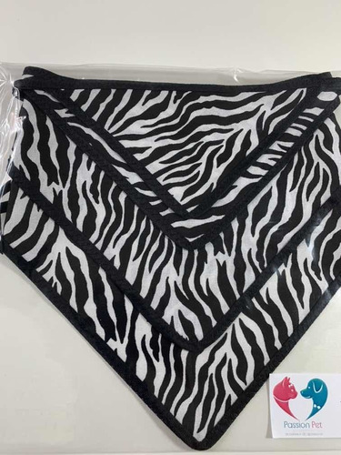 Pet Bandana Acessório Cães E Gatos -tema Zebrada- 4 Unidades