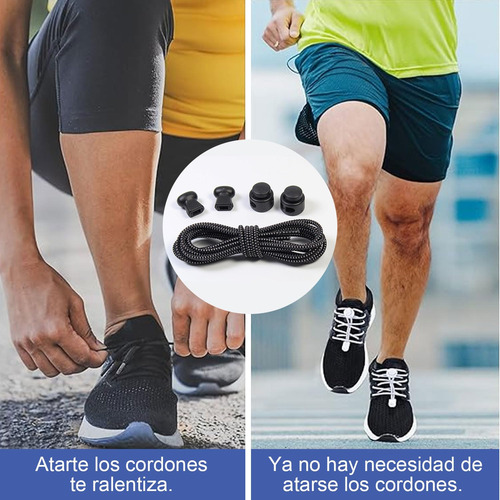4 Pares Agujetas Elasticas, Cordones Elásticos Tenis