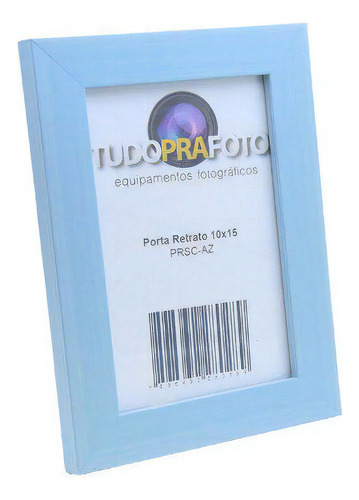 Porta Retrato De Madeira Lisa 10x15 - Prsc-az Azul