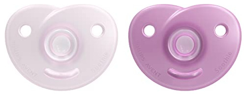 Chupete Philips Avent Soothie Heart 3-18m, Rosa/rosa Claro, 