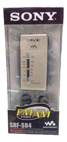 Radio Sony Walkman Srf-s84  Am/fm Radio De Bolsillo Pequeño