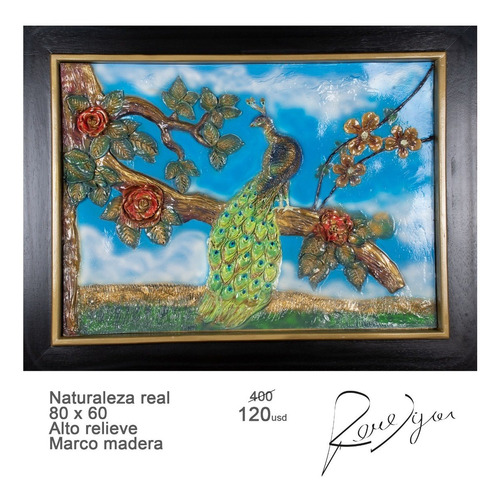 Imagen 3 de 3 de Cuadro En Alto Relieve - Obra De Arte Original - 80 X 60
