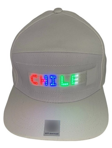 Gorra Blanca Led  Bluetooth Unisex Bateria Recargable