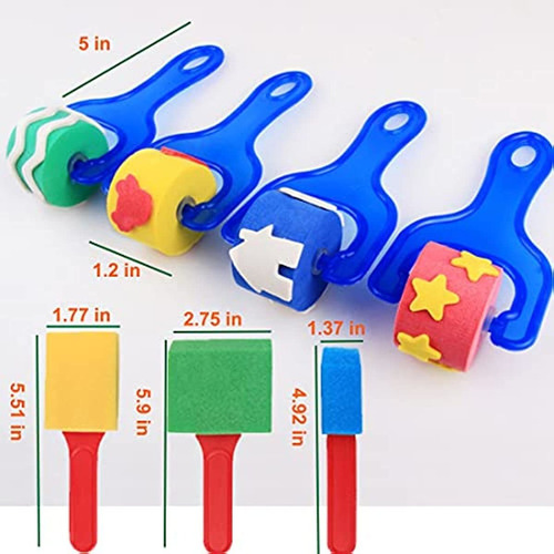 Esponjas De Pintura Para Niños Set De Pinceles Y Esponjas