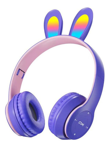 Auriculares Inalámbricos Con Orejas De Conejo, Auriculares P