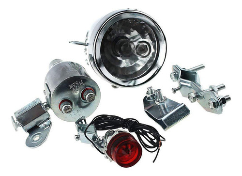 Farol Gerador De Fricção Motorizado Para Bicicleta 12v 6w T