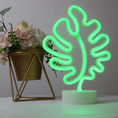 Leaf Neon Signs Room Decor Battery O Usb Powered Art Led Dec