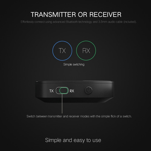 Kn319 Receptor De Audio 2 En 1 Transmisor Con Bluetooth