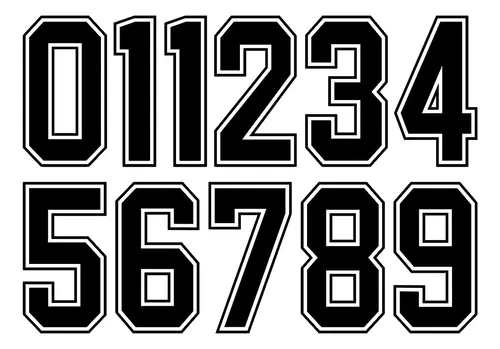 Estampado Numeros Y Letras Camisetas MercadoLibre