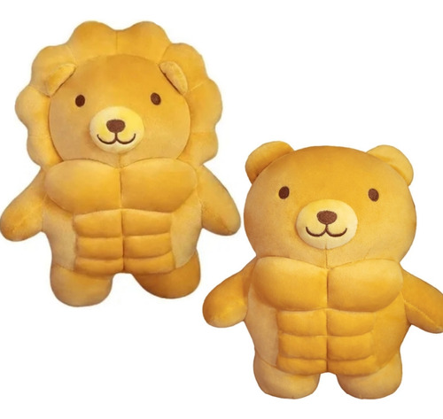 2 Muñecos De Peluche Con Forma De León, Oso Y Bonitos Animal