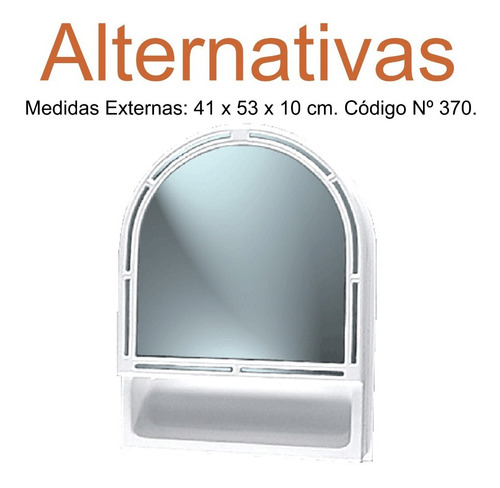 Botiquin Baño Espejo Peinador 1 Puerta 32x49x10 C6 Blanco