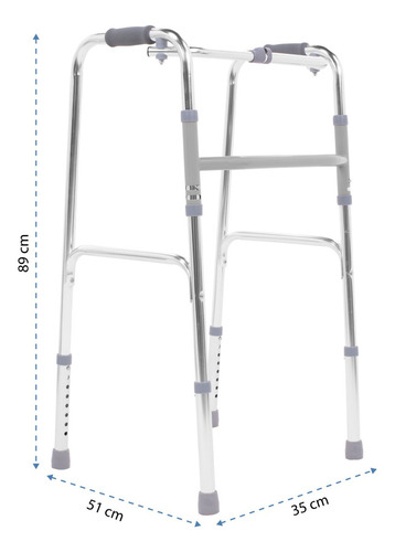 Andador Ortopedico Adulto Onof Plegable Aluminio Ajustable