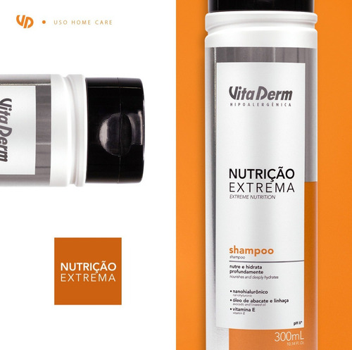 Vita Derm Shampoo Nutrição Extrema Anti Frizz 300ml
