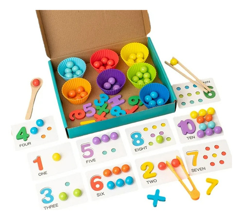 Juego Montessori Matemáticas Didáctico De Madera Motricidad