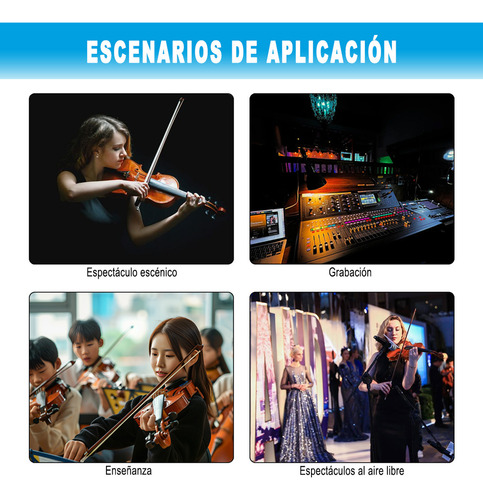 Para Micrófono Superadd Kx-632 De Acordeón/violín Negro /