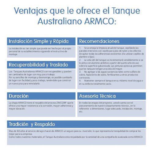 Imagen 2 de 5 de Tanque Australiano Armco Chapa Galvanizada 3,20 Mts 0,89 Mm