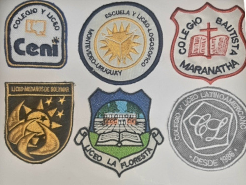 Escudos De Colegios Bordados,liceos Club Pack 6 Unidades