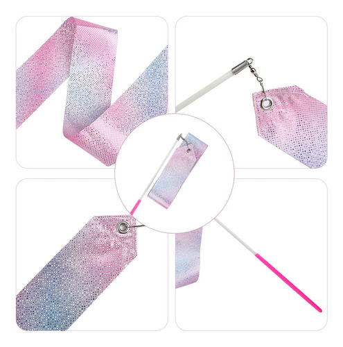 Wxj13 4 Cintas De 6.6 Ft Para Bailarina De Arco Iris Para Ni