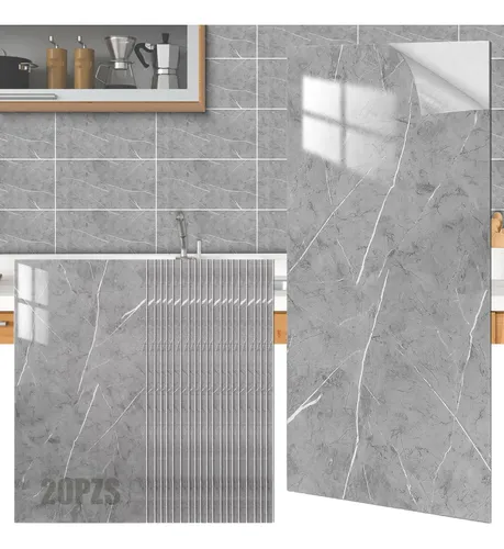 20pz Paneles Marmol Para Pared Pegatinas Decorativas 30x60cm