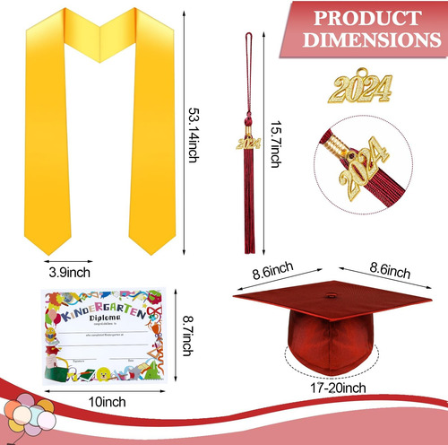 Mukum Conjunto De Toga Y Birrete De Graduación De Jardín De