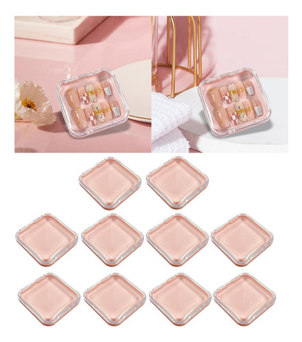 4 Soporte De Exhibición De Puntas De Uñas Caja De Rosa