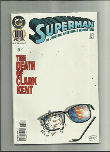 Dc Superman 100 Aniversary Death Of Clark Kent © 1995 Ingles