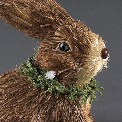 Estatua De Conejo De Paja, Figura Creativa De De Pascua Para
