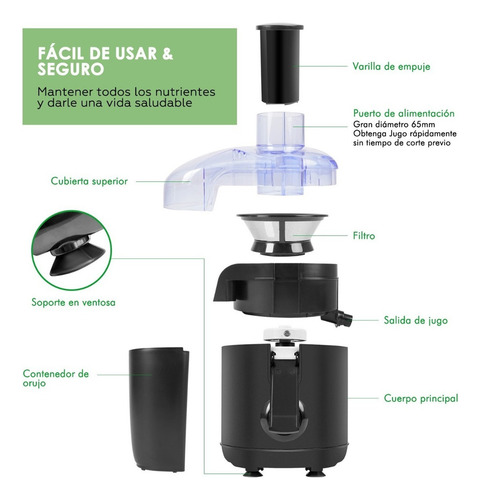 SANGKEE Extractor De Jugos, 2 Modos De Velocidad Extractores De Exprimidores Eléctricos 350w, Exprimidores Multiusos Para Verduras Y Frutas, Zanahorias, Cítricos Y Apio, Sin Bpa, Fáciles De Limpiar